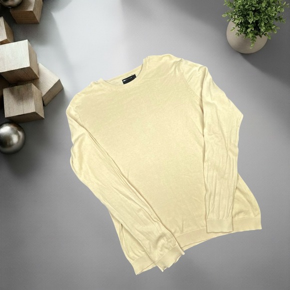 ASOS DESIGN Other - ASOS DESIGN Mens Crewneck Sweater Pale Yellow Cream Y2K Skater Size M